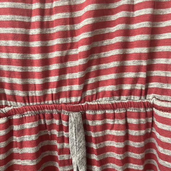 Espresso stripped knit maxi dress with elastic at waist and pocket. - Picture 5 of 7